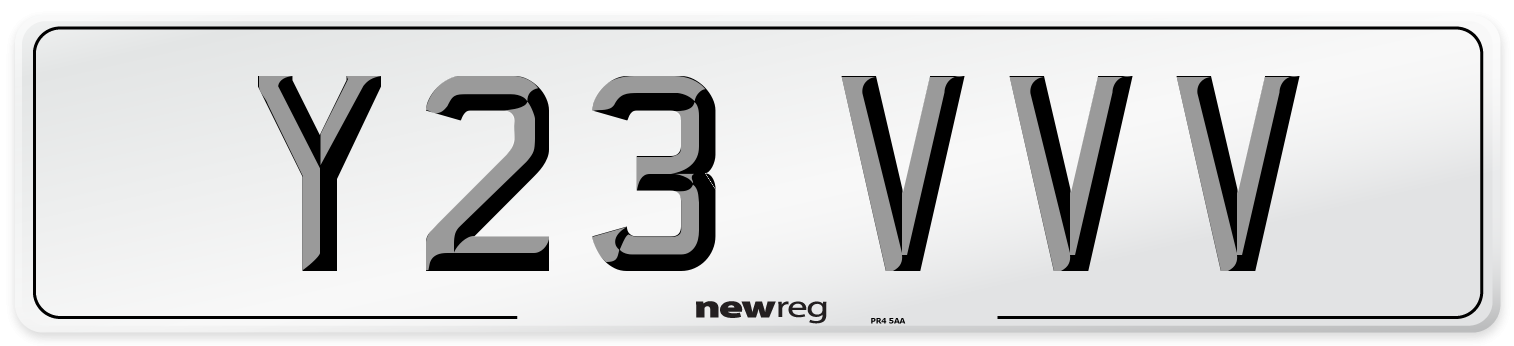 Y23 VVV Number Plate from New Reg